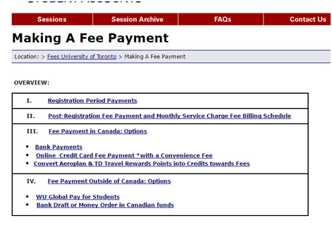 多伦多大学学费缴费方法2
