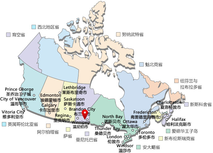 温尼伯地图位置图片